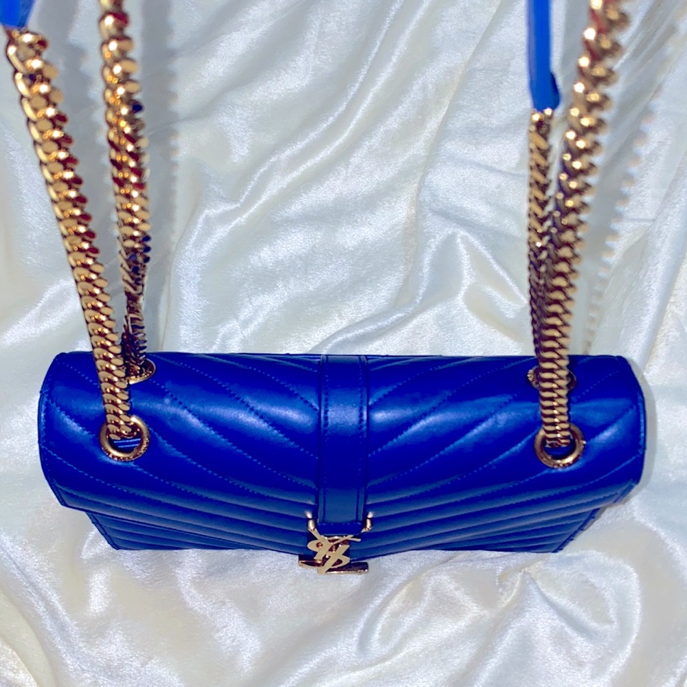 YSL classic monogram envelope bag Matelasse chevron leather bag - Picture 10 of 12